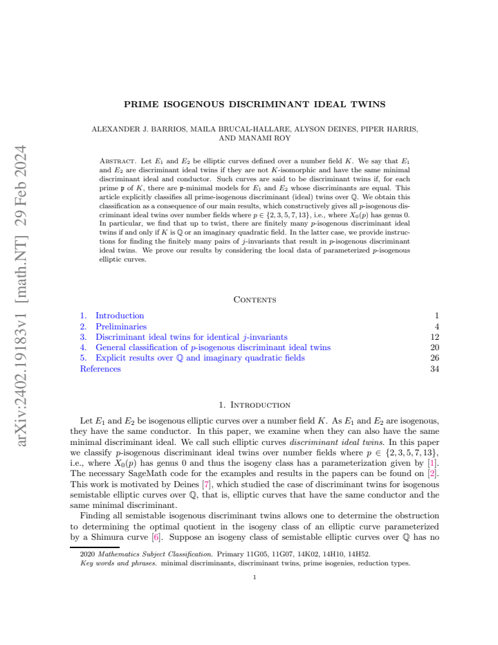 First page