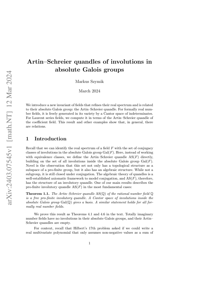 First page