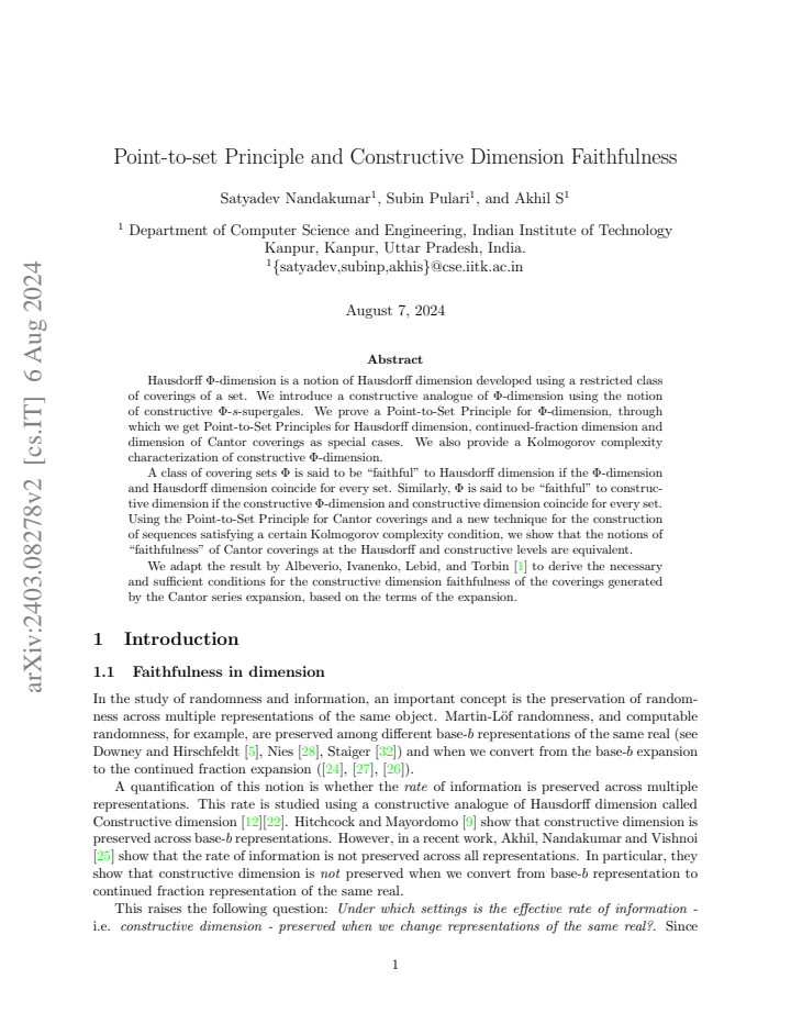 First page