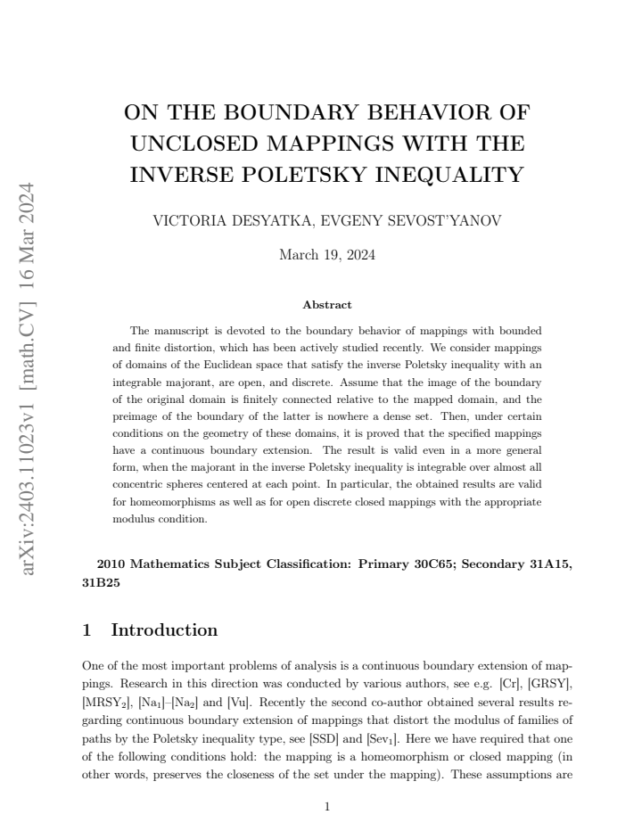 First page
