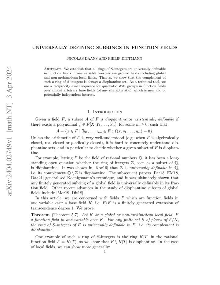First page