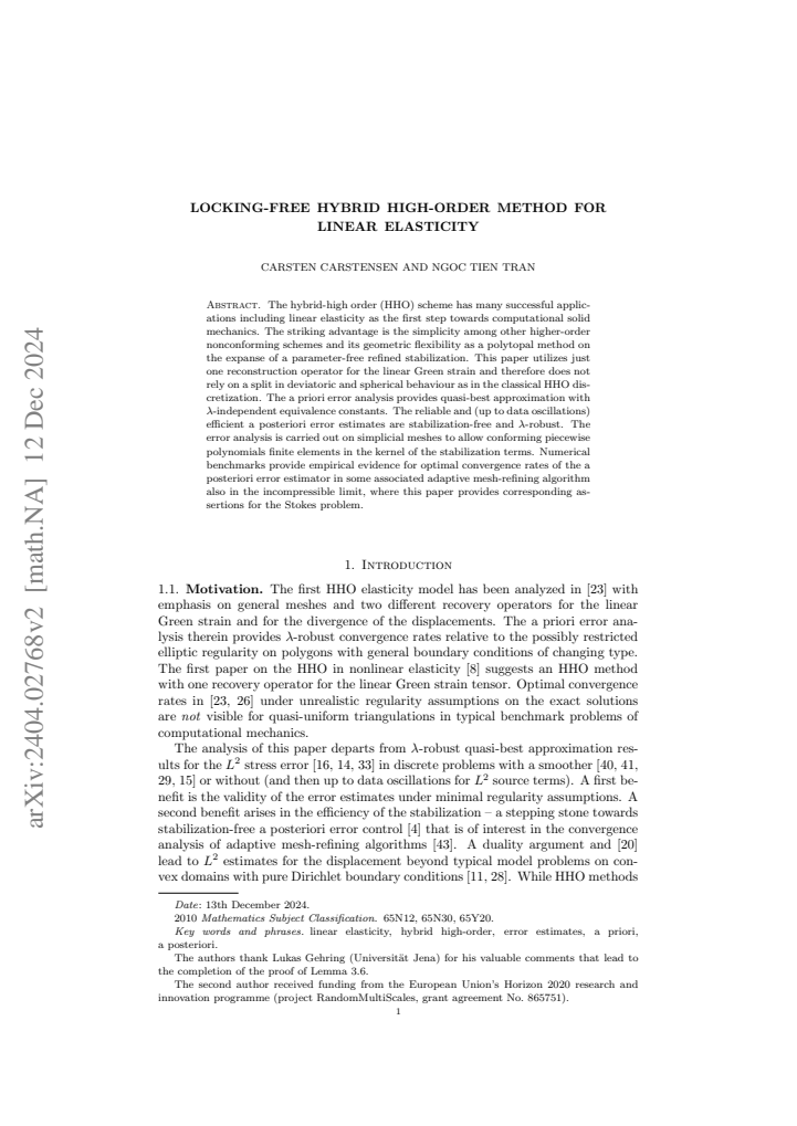 First page