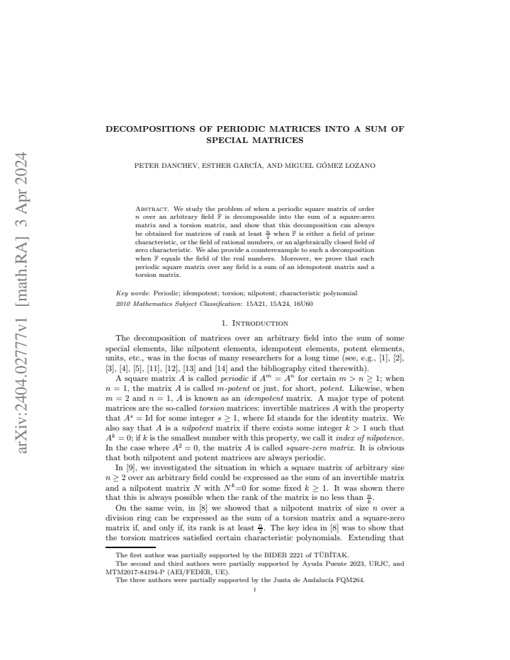 First page