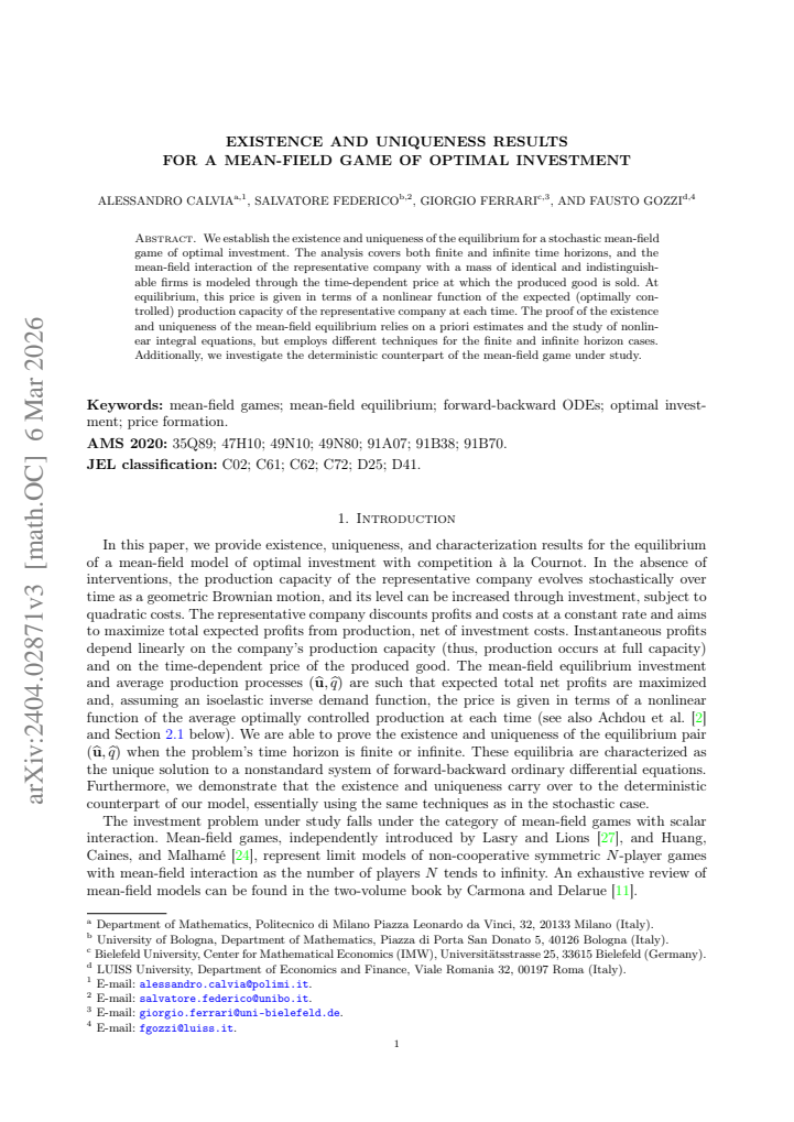 First page