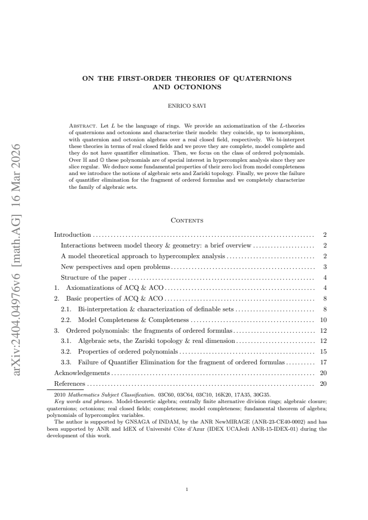 First page