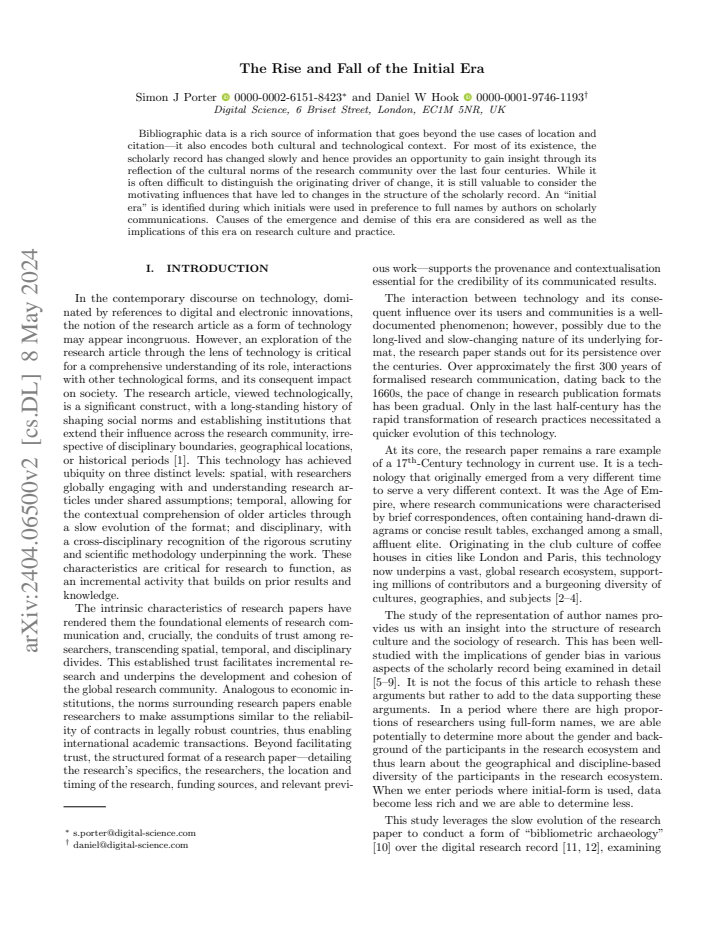 First page