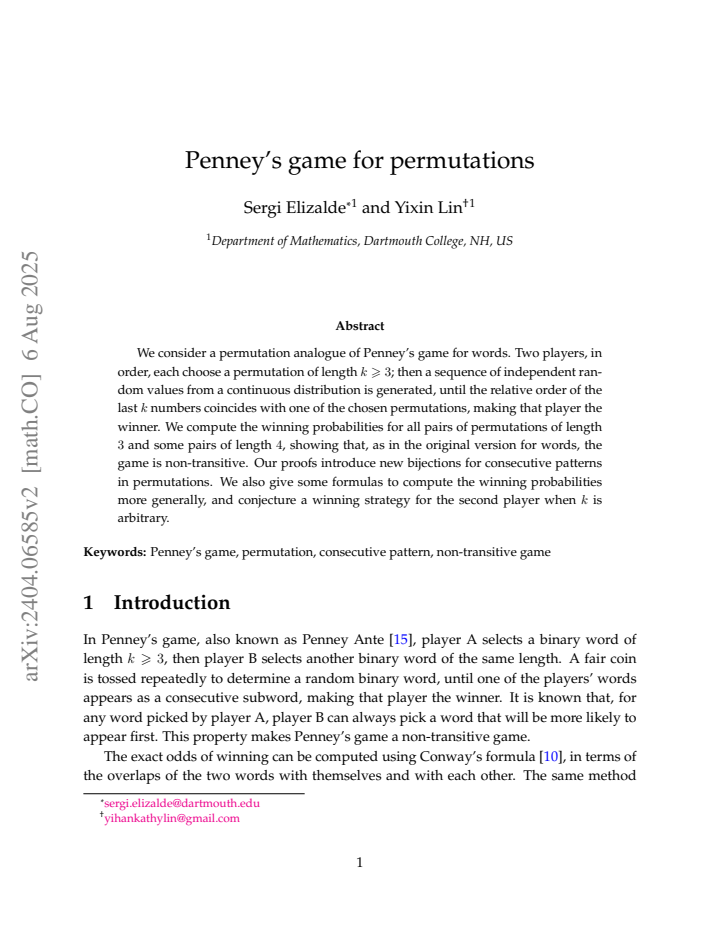 First page
