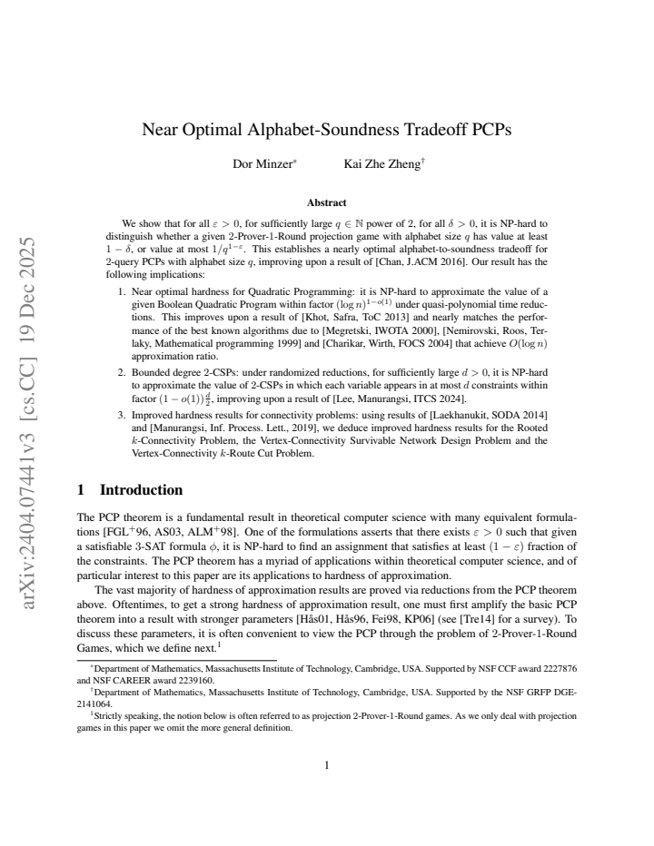 First page