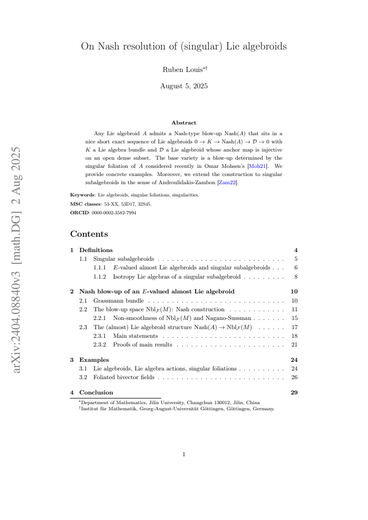 First page