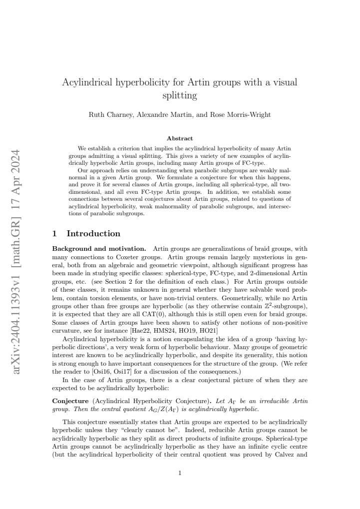 First page