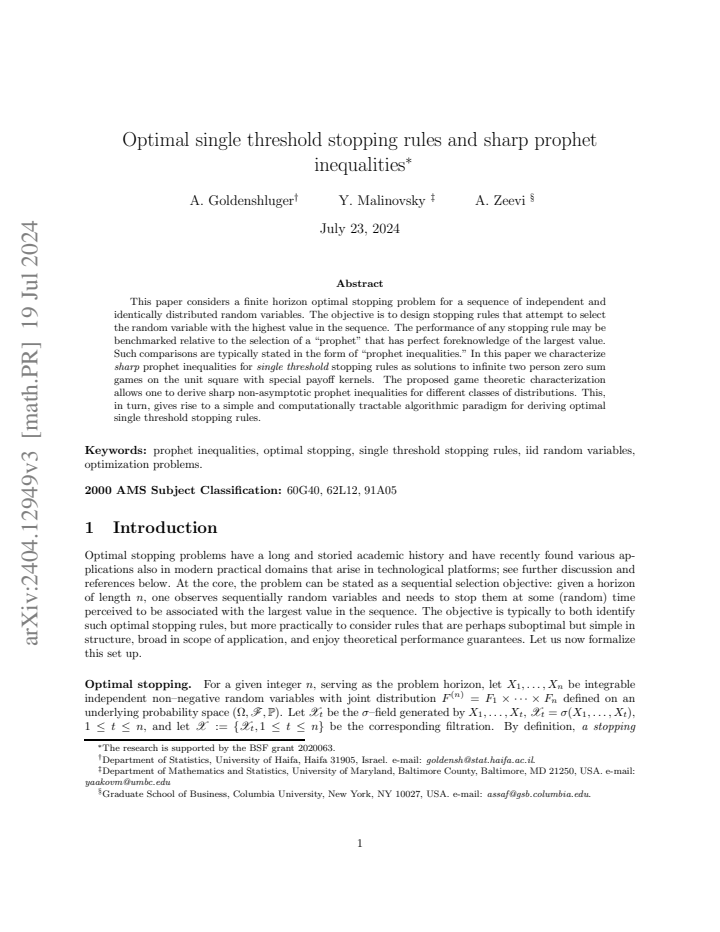 First page