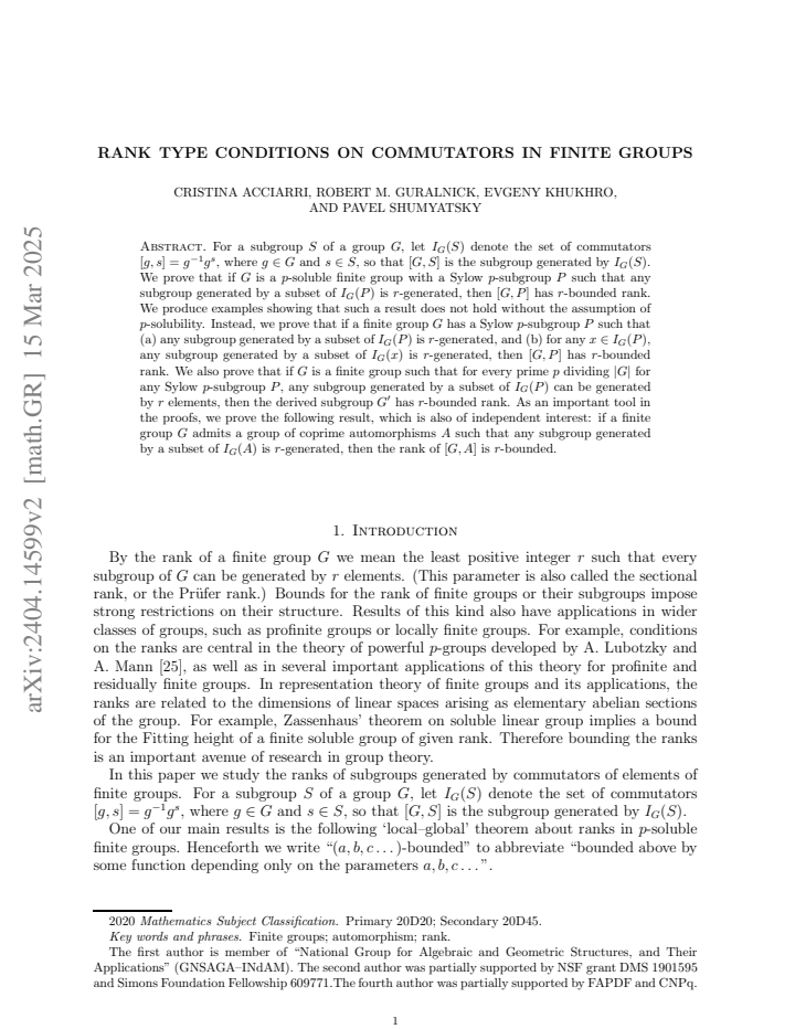 First page