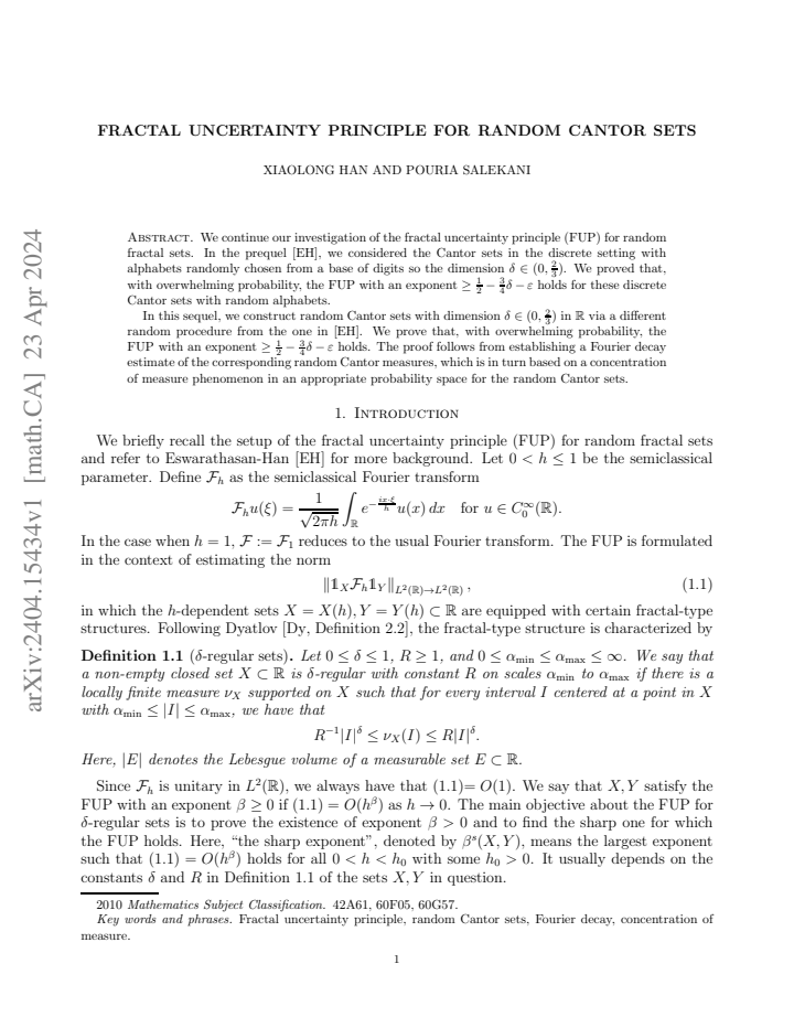 First page