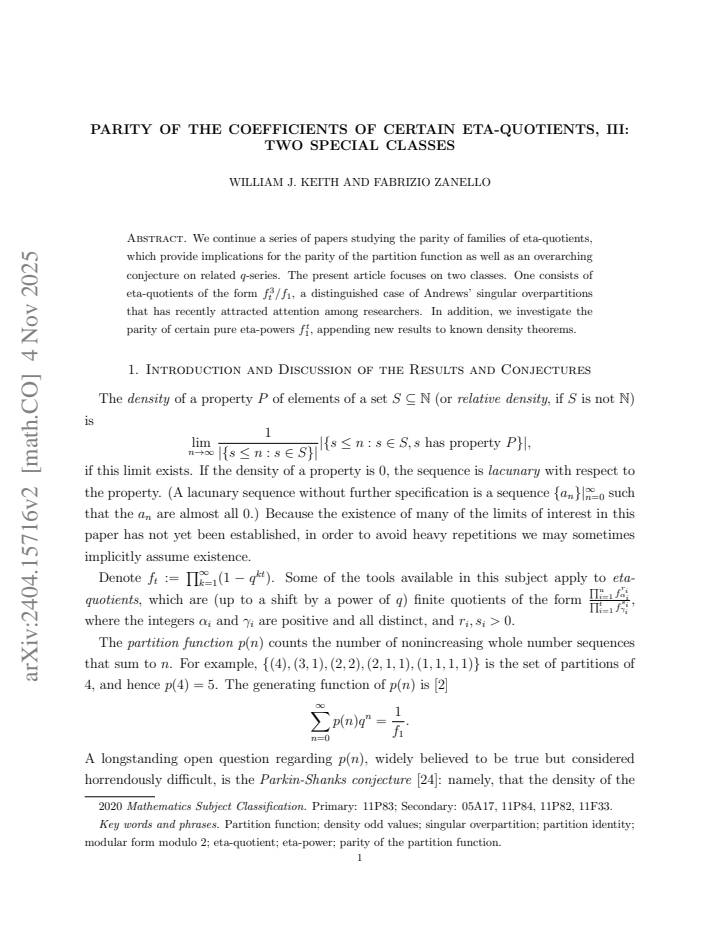 First page