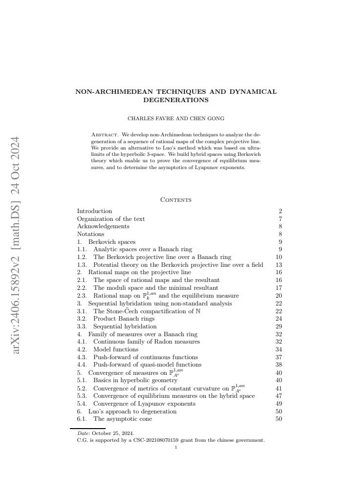 First page