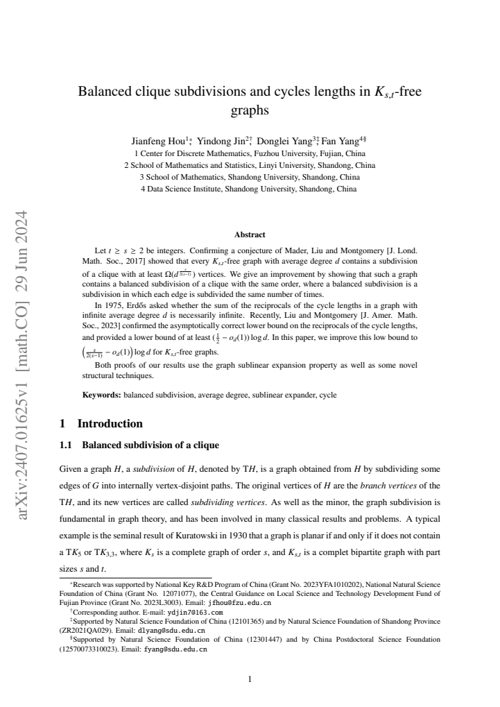 First page