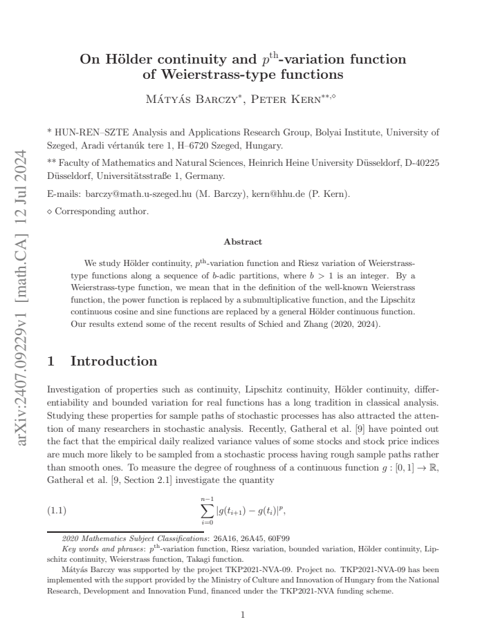 First page