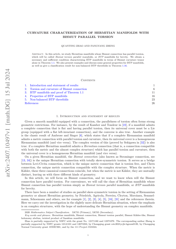 First page