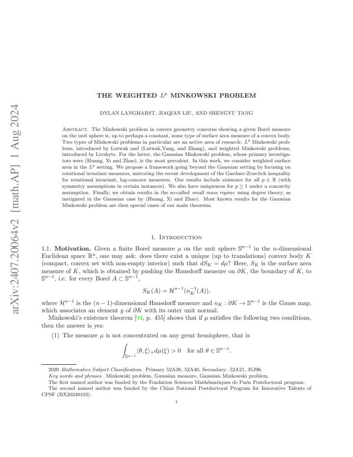 First page