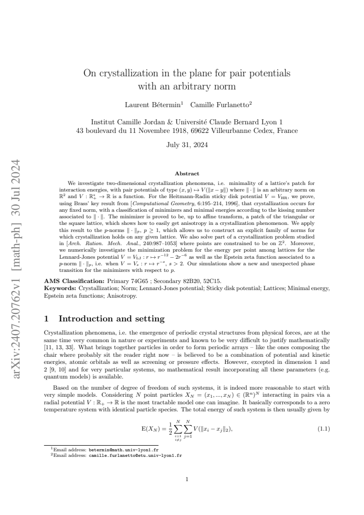 First page