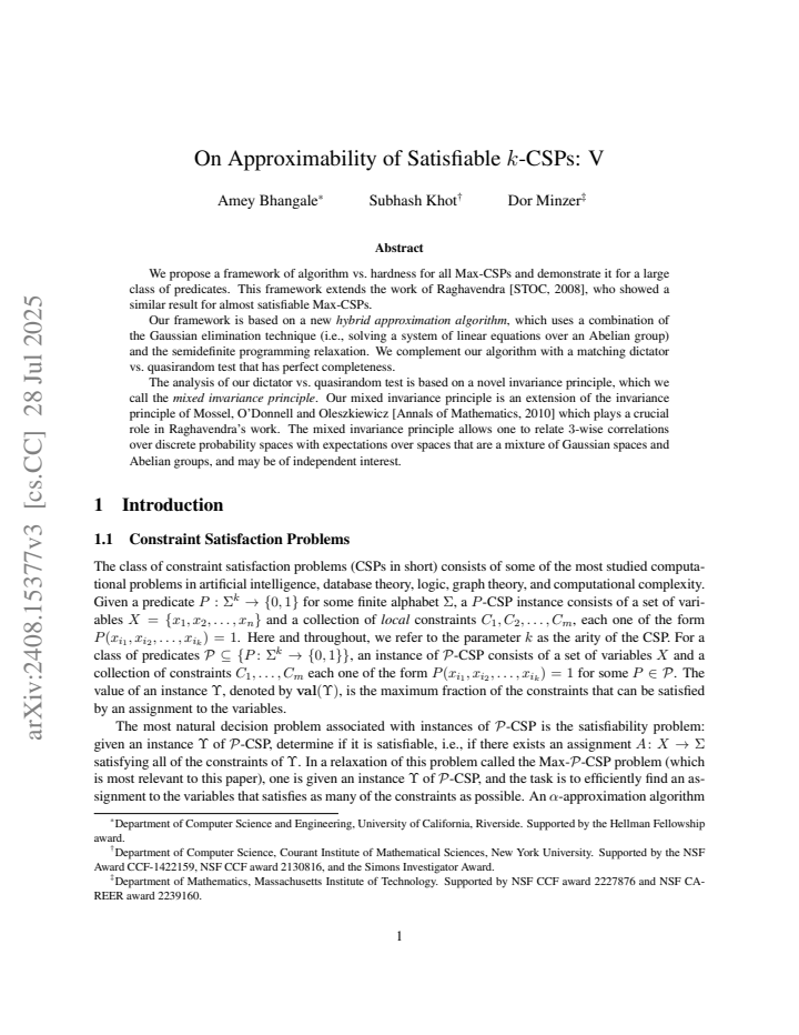 First page