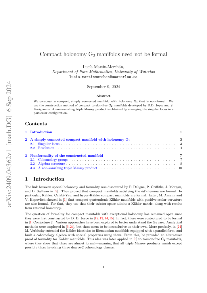 First page