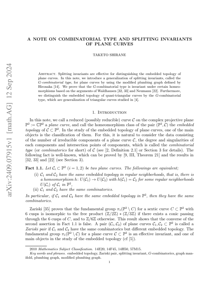 First page