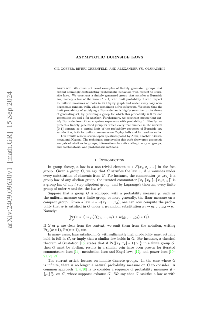 First page