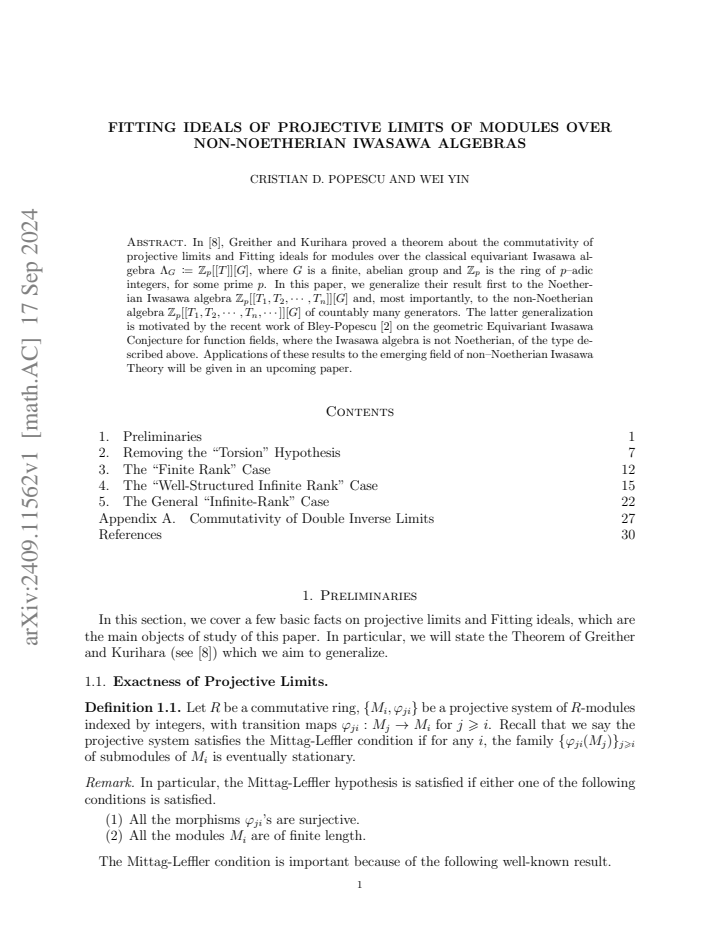 First page