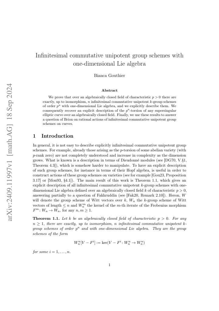 First page