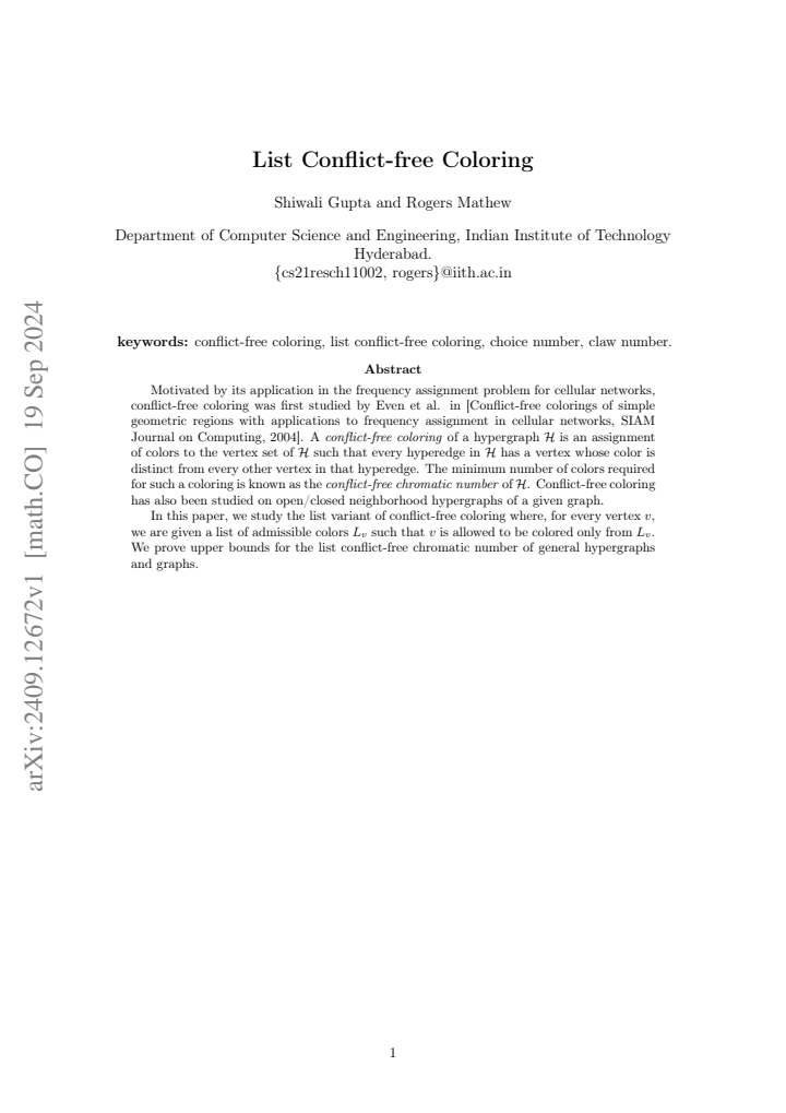 First page