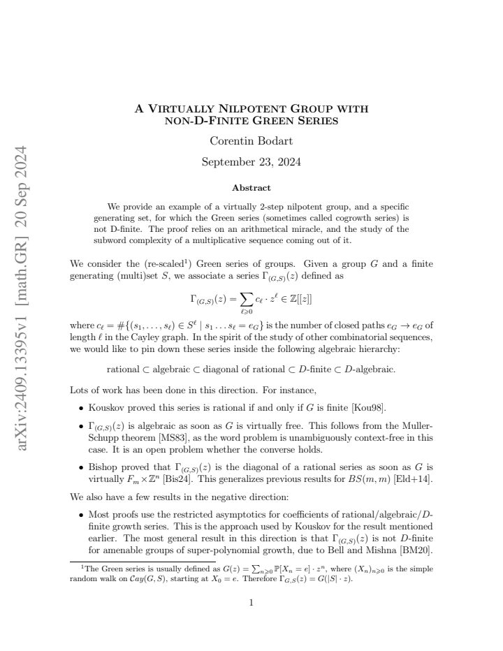 First page