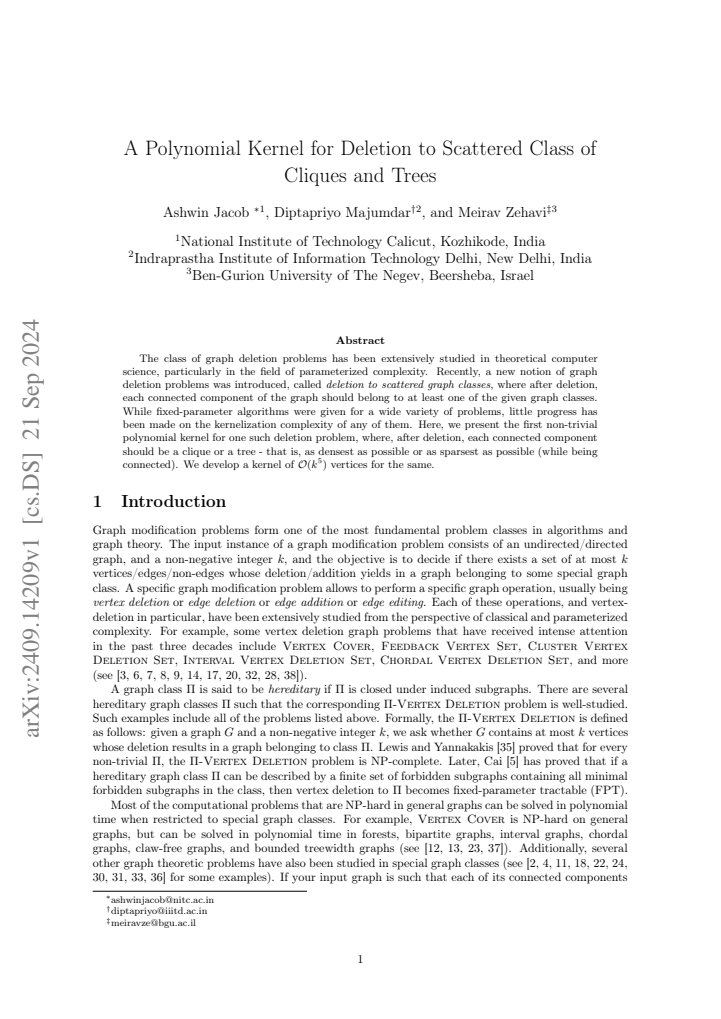 First page