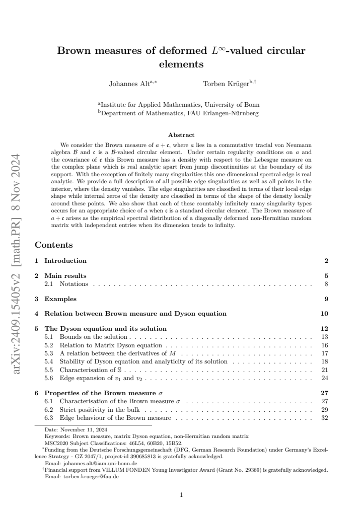 First page