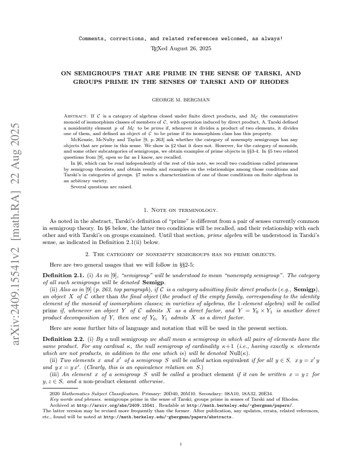 First page