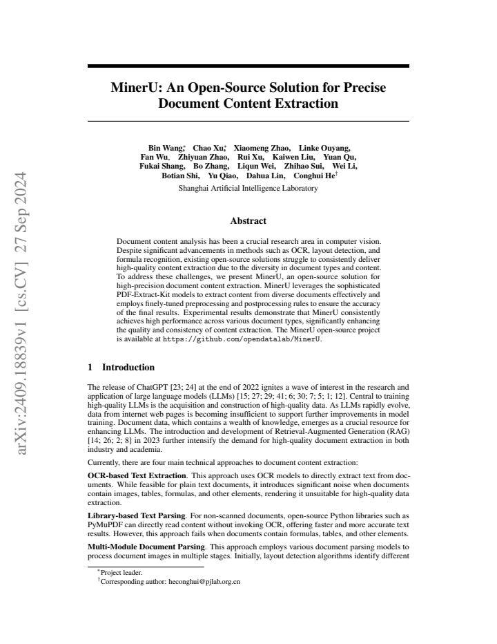 First page