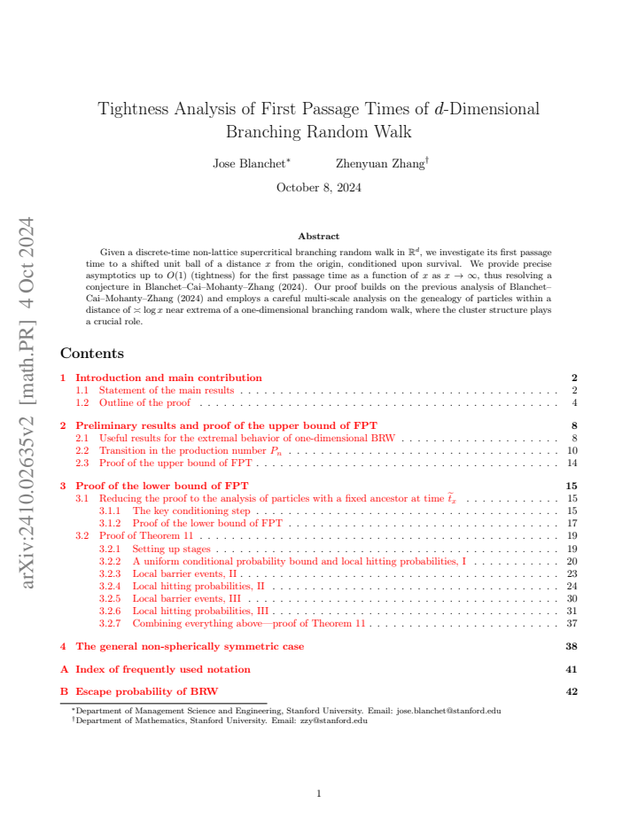 First page