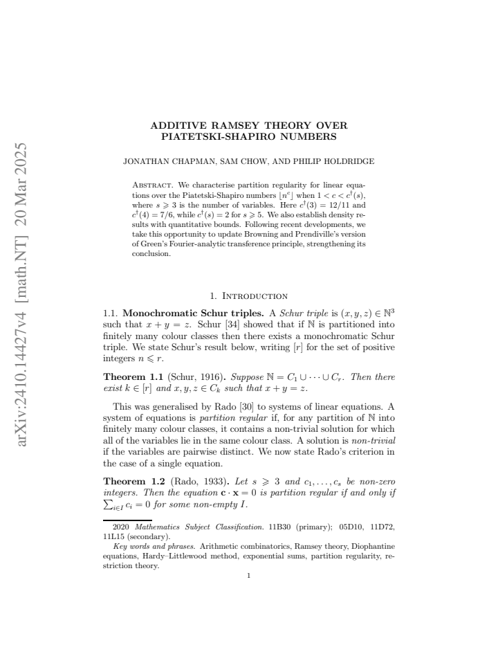 First page