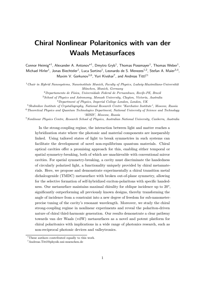 First page