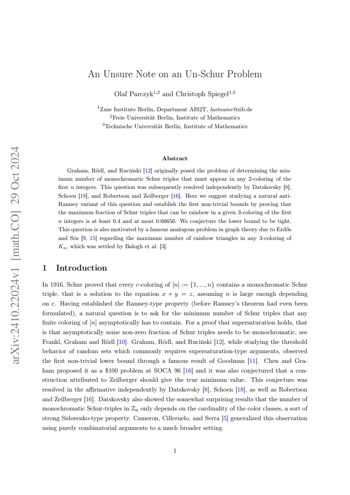 First page