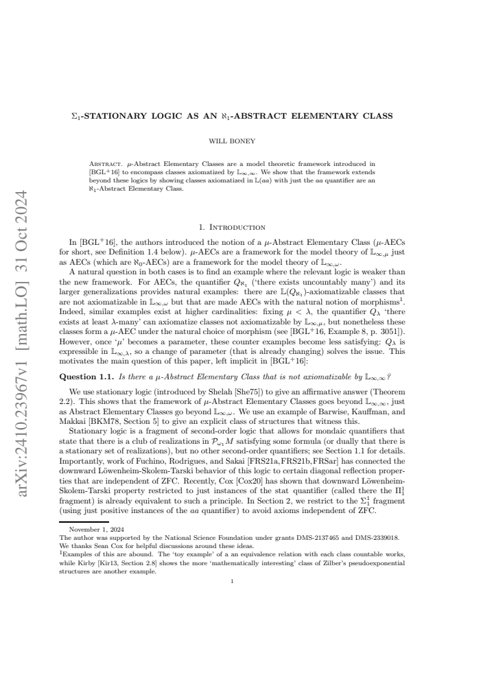 First page