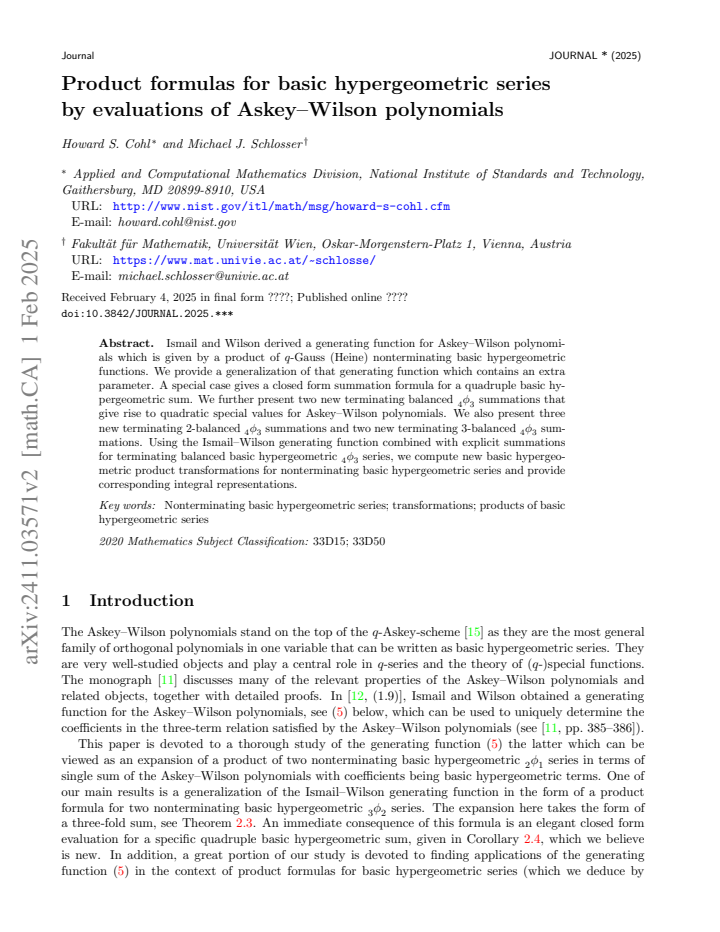 First page