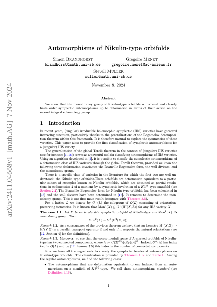 First page