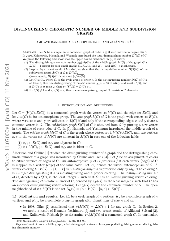 First page