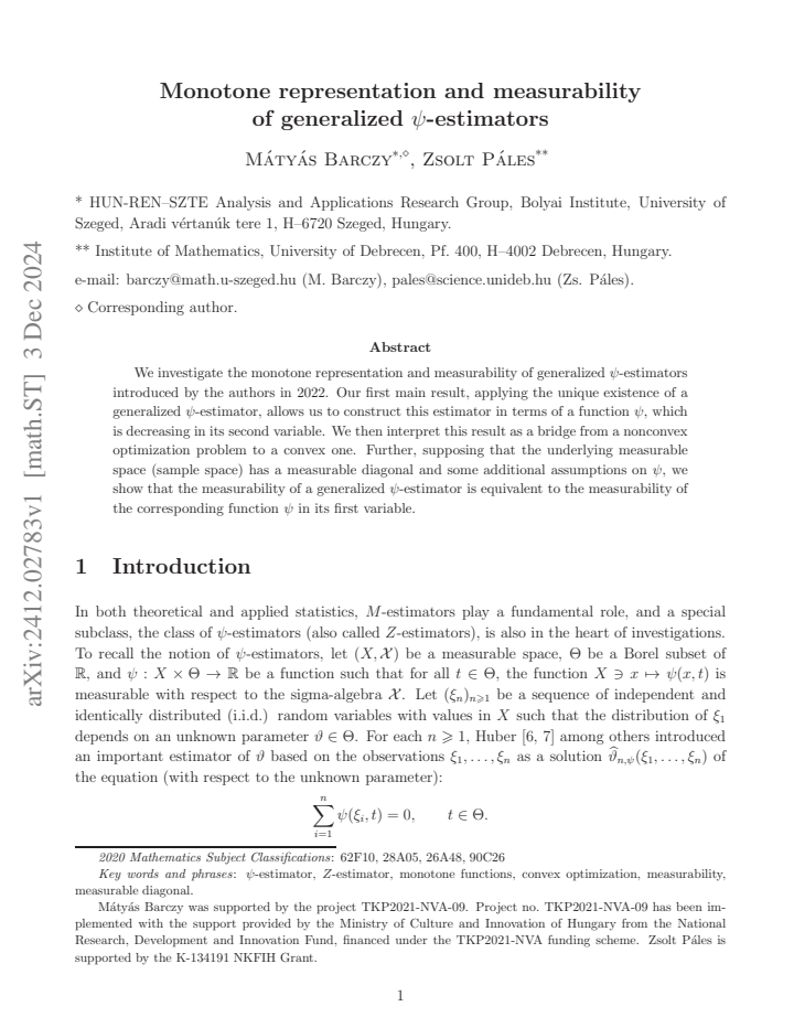 First page