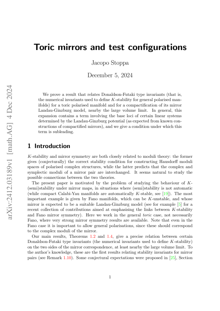 First page
