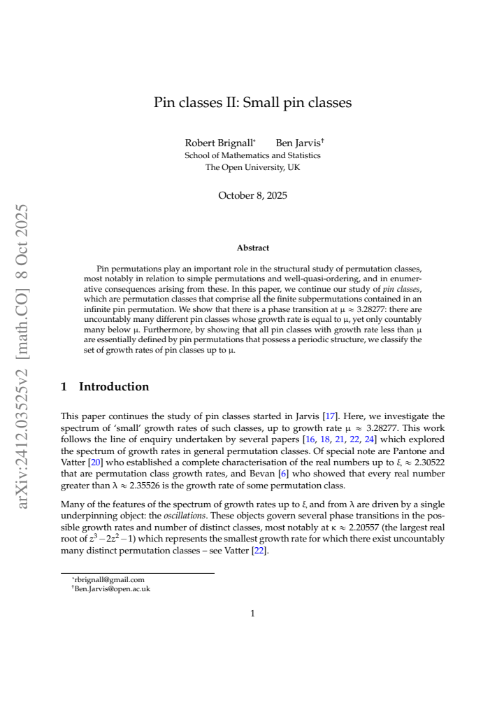 First page