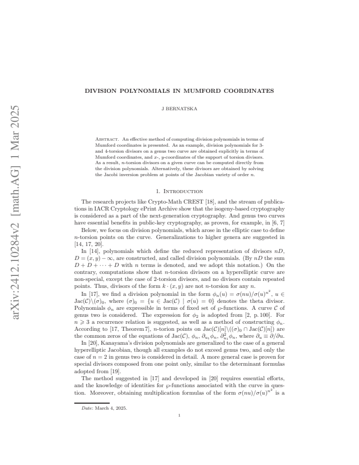First page
