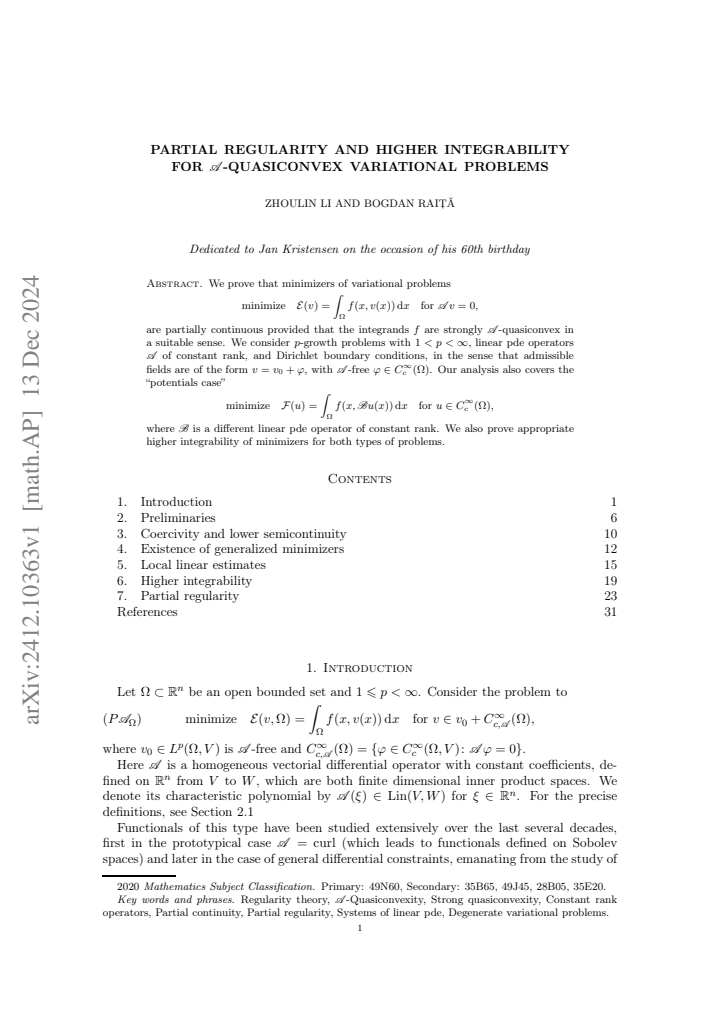 First page