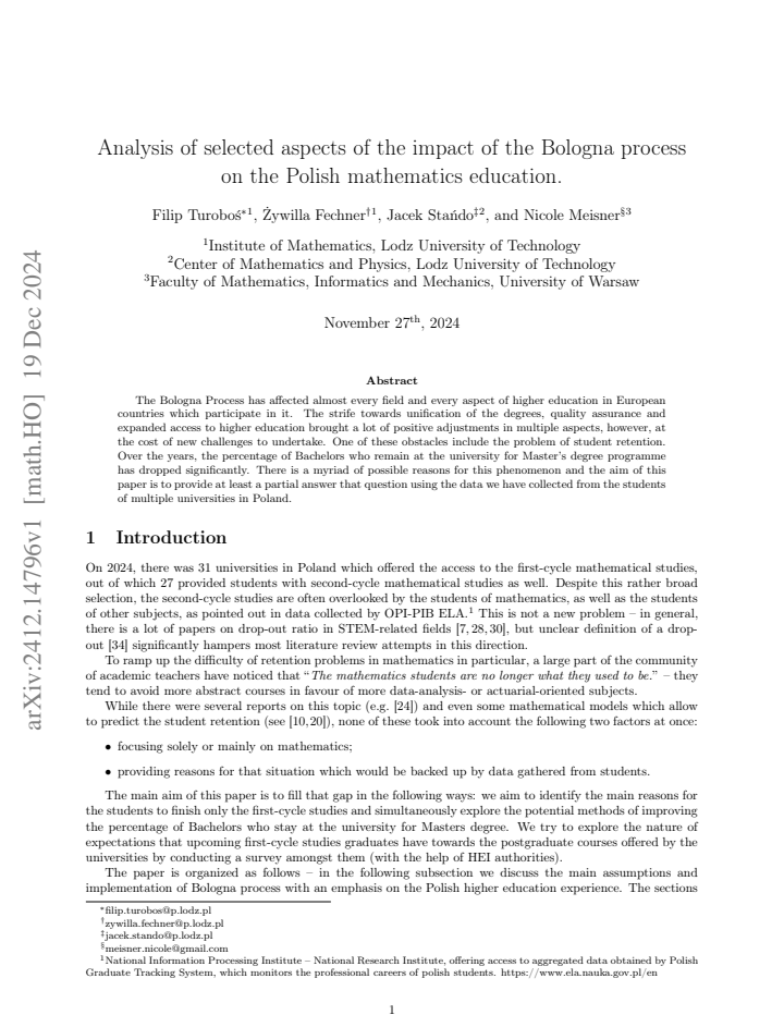 First page